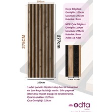 Odta 100X275CM Mdf Akustik Ahşap Duvar Paneli, Ek Silikon ve Vidalı Atlantik Çam Rengi, Yalıtım Destekli