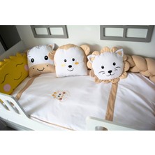 Kista Baby Montessori Bebek Uyku Seti Örgü Yan Korumalı Uyku Seti 90x190 100x200 Animals