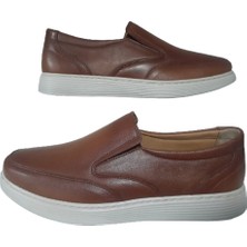 Golden Erkek Kahve-Beyaz Hakiki Iç Dış Deri Ortopedik Taban Günlük Şık Ayakkabı  GOLDNN69-22