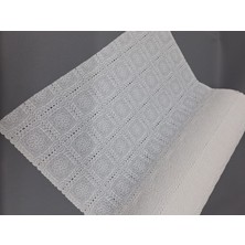 Başak Ev Tekstili Pvc Küpür Dantel Raf ve Dolap Örtüsü Runner   Beyaz