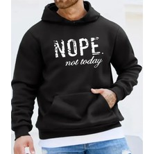Amor Man Büyük Beden Özel Tasarım Kapüşonlu Nope Baskılı Oversize Battal Erkek Sweatshırt