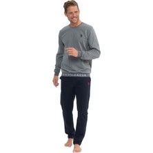 U.S. Polo Assn. Erkek 2 Iplik Dokuma Manşet Kol Dar Paça Cepli Pijama Takım