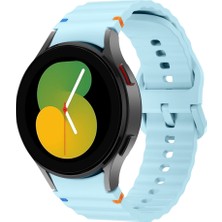 Sneezy Samsung Galaxy Watch 5 40MM-44MM Ile Uyumlu Metal Tokalı Dalgalı Spor Silikon Kordon