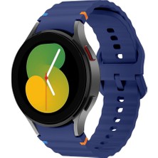 Sneezy Samsung Galaxy Watch 5 40MM-44MM Ile Uyumlu Metal Tokalı Dalgalı Spor Silikon Kordon