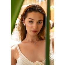 Moonjy Çelik Silver Minimal Kalp Kolye