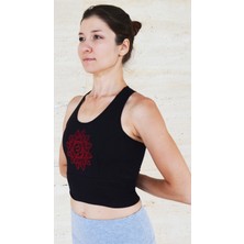 Kamala Crop Top Mangala Pamuklu Nakışlı