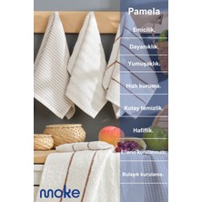 Moke E-Ticaret Pamela 6'Lı 30x55 Cm El & Yüz  Havlu Seti Ve Mutfak Havlusu