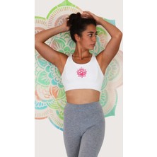 Kamala Crop Top Nataka Nakışlı Ekru
