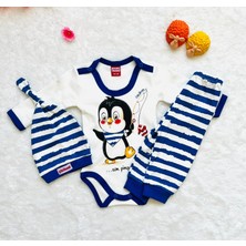 Çikibom Penguen Baskılı Zıbınlı Bebek Takım