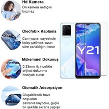 Vivo Y21 Kırılmaz Cam Şeffaf 0.3mm Kılıf Dostu Temperli Ekran Koruyucu