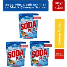 Soda Plus Etklili Çamaşır Sodası 500 gr x 3 Adet