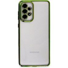 Denza Case Samsung Galaxy A73 5g Kılıf Kenarları Renkli Kamera Çıkıntılı Kapak - Yeşil