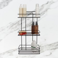 UG Home Siyah Banyo Duş Rafı