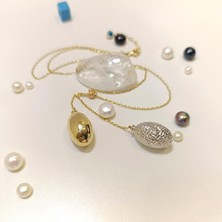 Altın Ofisi Ikili Ovala Kolye 14 Ayar Altın Hd Videolu