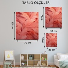 Mervolia Modern Temalı  Kırmızı Tüyler Tablo TBL494