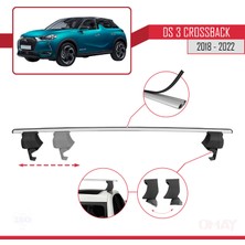 RE&AR Tuning Ds 3 Crossback 2018-2022 Arası ile Uyumlu Ace-4 Ara Atkı Tavan Barı Gri 2 Adet