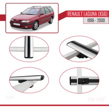 RE&AR Tuning Renault Laguna (X56) Sw 1996-2000 Arası ile Uyumlu Basıc Model Universal Ara Atkı Tavan Barı Gri 3 Adet