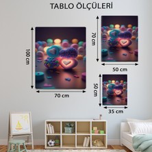 Mervolia Modern Temalı  Aşk Parlaması Tablo TBL445