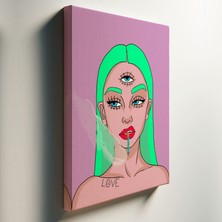 Mervolia Pop Art Temalı  Deccal Kız Tablo TBL792