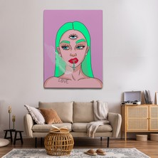 Mervolia Pop Art Temalı  Deccal Kız Tablo TBL792
