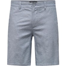 Only & Sons Mavi - Gri Erkek Kargo Şort Onsmark 0011 Cotton Lınen Shorts No
