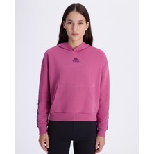 Kappa Authentic Alcott Hoodie Kadın Pembe Comfort Fit Hoodie