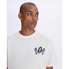 Authentic Authentic Graphik Pirat Erkek Beyaz Comfort Fit T-Shirt