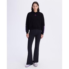 Kappa Authentic Alcott Hoodie Kadın Siyah Comfort Fit Hoodie