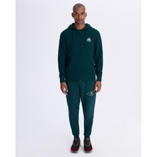 Kappa Authentic Franz Full Zip Erkek Petrol Yeşili Regular Fit Fermuarlı Eşofman Üstü