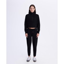 Kappa Sanabria Kadın Siyah Oversize Fit Hoodie