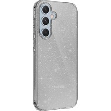 Denza Case Samsung Galaxy A15 Kılıf Renkli Simli Kapak - Siyah