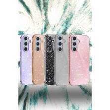 Denza Case Samsung Galaxy A15 Kılıf Renkli Simli Kapak - Pembe