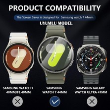 M.tk moveteck Samsung Galaxy Watch 7 44 mm Uyumlu Ekran Koruyucu Temperli Şeffaf Cam Saat Ekran Camı Tam Kaplar Renk