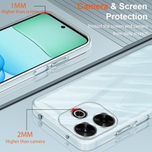 MTK Moveteck Xiaomi Redmi 13 Kılıf Kamera Çevresi Korumalı Darbeye Dayanıklı Şeffaf Silikon Anti Kapak + 9h Ekran Koruyucu Cam