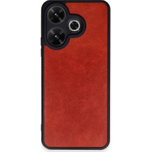 M.tk moveteck Xiaomi Redmi 13 4g Kılıf Kamera Korumalı Deri Görünümlü Leather Desenli Yumuşak Mat Silikon Kapak