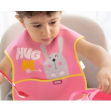 Babyjem Poli Muşamba Mama Önlüğü Büyük Pembe