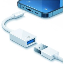 Iphone USB Dönüştürücü Otg Adaptör Iphone / Ipad Lightning To USB 3.0 Aktarıcı