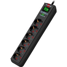 Eco-Line 13.500A Akım Korumalı 6'lı Priz