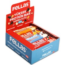 Fellas Yüksek Protein Bar Karma Kutu (4 Çeşit) 45 gr 12'li