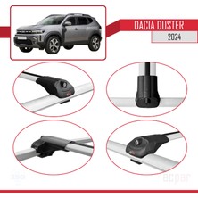 Acpar Dacia Duster 3 (P1310) 2024 ve Sonrası ile Uyumlu Ace-1 Ara Atkı Tavan Barı Gri 2 Adet