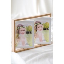 Acar Ahşap 2’li Fotoğraf Belge Evrak Resim Çerçevesi Açık Kahverengi – ACR-375