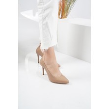 Osso Hakiki Deri Nude Kadın Stiletto Ayakkabı 202110104