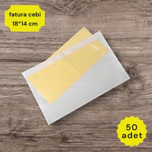 Colorpak Kargo Fatura Cebi (18x14 cm) Yapışkanlı Şeffaf (50 Adet) Koli Cebi