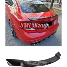 SML Dizayn Mercedes W204 C Serisi Bagaj Üstü Rt Dizayn Spoiler (Plastik) Parlak Siyah 2007-2014