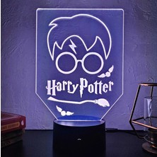 Lerad-Lazer Art Harry Potter 3D Gece Lambası. 16 Renk+Dokunmatik ve Uzaktan Kumandalı Işık.