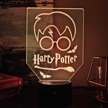 Lerad-Lazer Art Harry Potter 3D Gece Lambası. 16 Renk+Dokunmatik ve Uzaktan Kumandalı Işık.