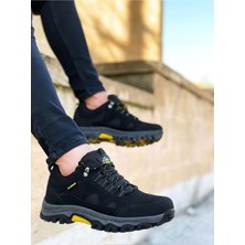 E Sport Erkek Ortopedik Outdoor Tracking Ayakkabı, Siyah Gümüş - Su Geçirmez, Hafif, Esnek ve Kaymaz Tabanlı