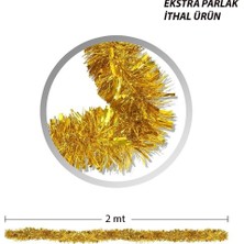 Çebi Pazar Simli Parti Süsü 2 Metre Gold