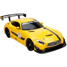 Mercedes Benz Amg Gt3 Dönüşebilen Uzaktan Kumandalı Sesli ve Işıklı Araba Sarı-Gri