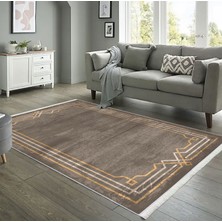 Pamuk Life Pamuklife Halı Kaymaz Deri Taban Yıkanabilir Halı PL5436 Vizon